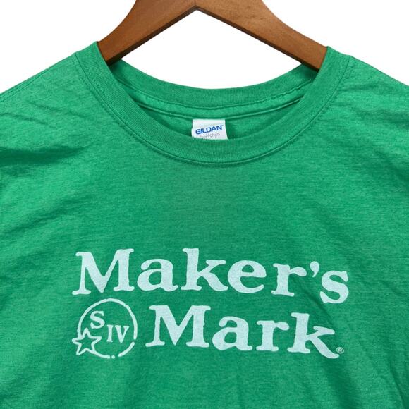Maker's Mark Bourbon Tee Blantons T Shirt Buffalo Trace Green Alcohol KY sz M - Picture 3 of 4
